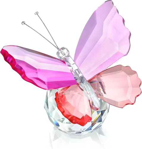 Miniatura 10 de H&D HYALINE & DORA Decoración de adorno animal de mariposa de corte de cristal para mesa de oficina, dormitorio en casa Azul & Púrpura