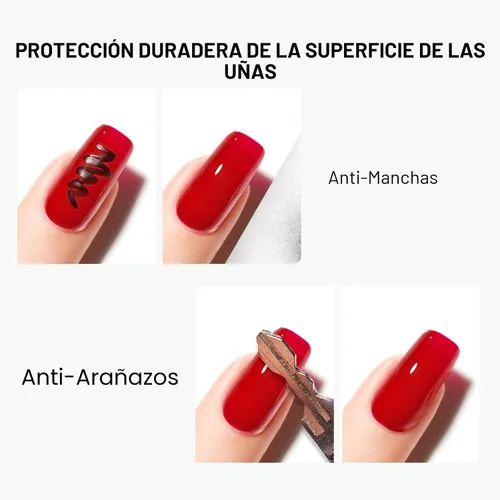 Miniatura 5 de CANNI - Juego de 2 capas de esmalte de uñas de gel sin necesidad de limpieza y capa base, acabado brillante, duradero, esmalte de uñas de gel