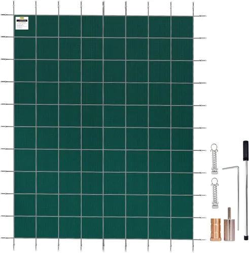 Miniatura 20 de VEVOR Cubierta rectangular para piscina de 12 x 20 pies, toldo de invierno de PVC color carbón, impermeable y repelente de suciedad