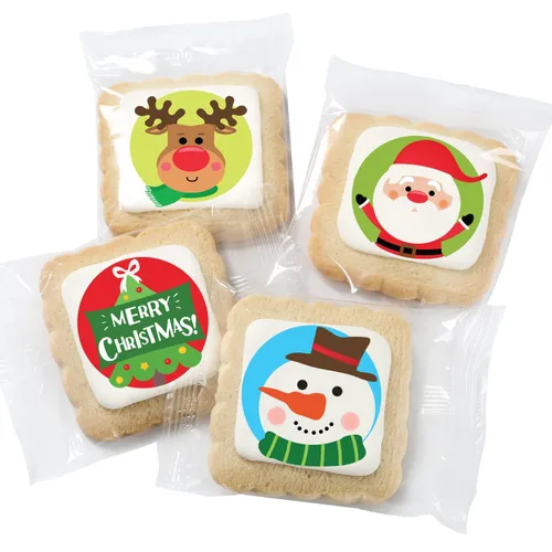 Miniatura 3 de Cestas de regalo de galletas navideñas para hombres, mujeres y niños, golosinas decoradas para galletas navideñas, azúcar envuelta individualmente