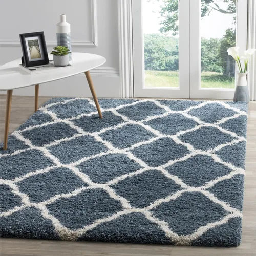 Miniatura 43 de SAFAVIEH Hudson Shag Collection - Alfombra extragrande de 11 x 15 pies, diseño de enrejado, no desprende pelusa y de fácil cuidado, 2 pulgadas