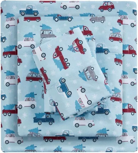 Miniatura 38 de True North by Sleep Philosophy - Sábana de franela acogedora y cálida 100% algodón - Estampado novedoso de animales y estrellas, lindo, ultrasuave