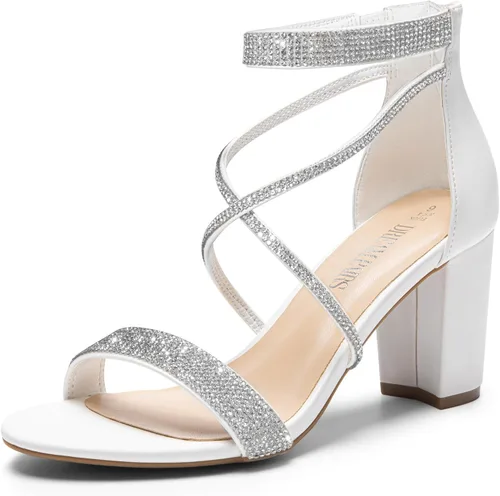 Miniatura 18 de DREAM PAIRS - Sandalias de tacón grueso y bajo para mujer