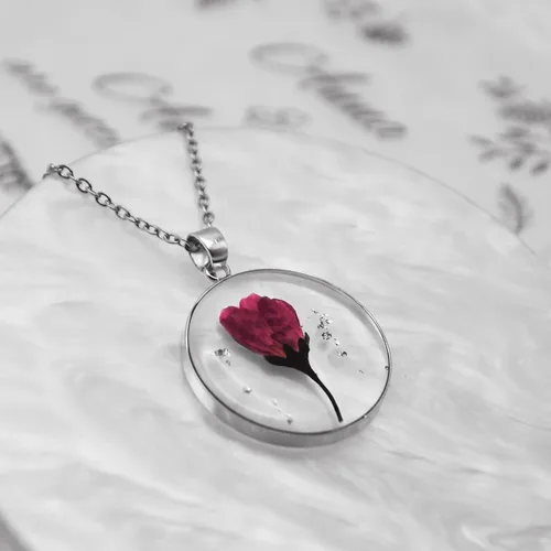 Miniatura 88 de Pressed Flower Necklace Gift for Women Personalized Handmade Necklaces Birth Flower Necklace