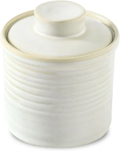 Miniatura 9 de HASENSE Vajilla de mantequilla de cerámica con tapa, plato de mantequilla para encimera con línea de agua, contenedor francés de mantequilla