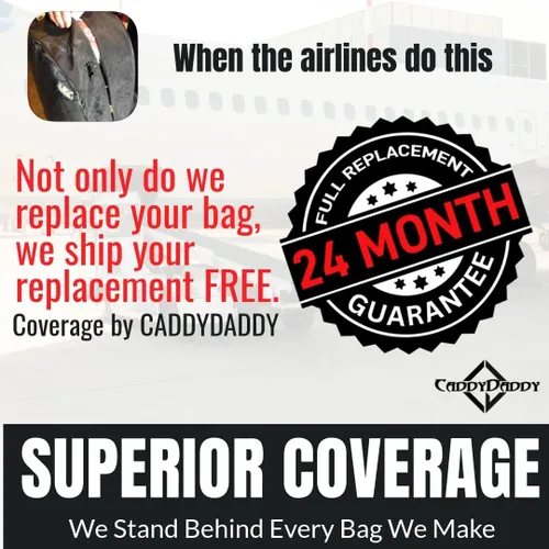 Miniatura 2 de CaddyDaddy Nueva funda acolchada de primera clase premium para club de golf con ruedas, bolsa de viaje de golf resistente para aerolíneas