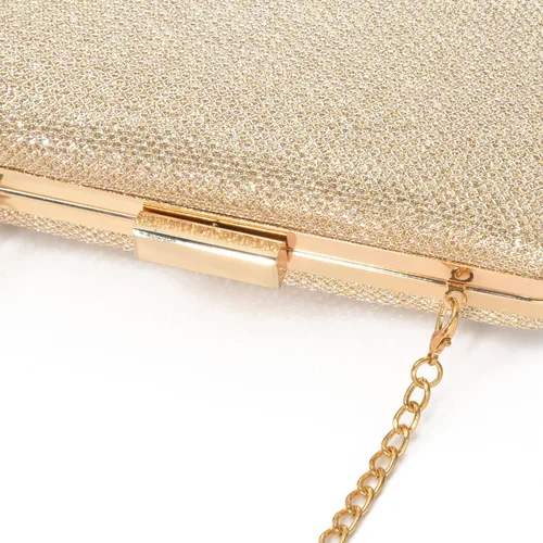 Miniatura 4 de Bolso de mano de noche con purpurina brillante para boda fiesta de graduación elegante bolso cruzado de hombro