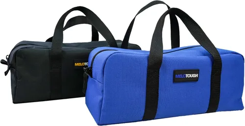Miniatura 14 de MELOTOUGH Bolsa de Herramientas Resistente con Timón de Lona Pequeña con Kit Combinado de Cremallera - Incluye 2 Bolsas Organizadoras de Negro & rojo
