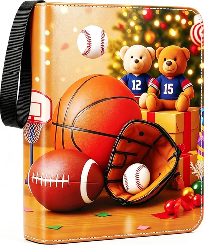 Miniatura 10 de Carpeta de tarjetas de béisbol de 900 bolsillos con mangas, 50 páginas extraíbles, 3 anillos con cremallera, álbum de tarjetas coleccionable