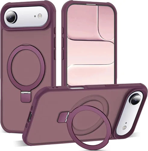 Miniatura 194 de SKYLMW – Funda compatible con iPhone 12 Pro Max y iPhone 13 Pro Max con soporte magnético invisible tipo anillo, fundas translúcidas para teléfonos