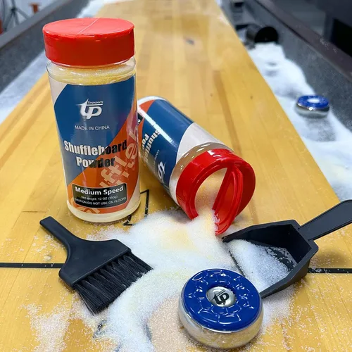 Miniatura 7 de Shuffleboard Sand Wax High/Medium Speed Shuffleboard Powder Set, Shuffleboard Sand with Mini Brush Set