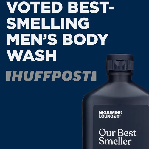 Miniatura 4 de Grooming Lounge Our Best Smeller Body Wash - Exfoliante de ducha hidratante y aclarante de viaje, fragancia fresca, clásica, suave de acai, aloe