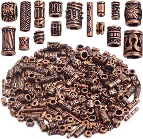 Miniatura 8 de BronaGrand 3.53 oz (alrededor de 220-300 unidades) cuentas espaciadoras de columna de oro antiguo, abalorios, collares, dijes, accesorios para Oro