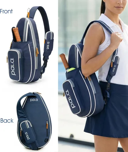 Miniatura 3 de P.ala Multi-Sport Crossbody Padel Bag – Fits 2 Padel Rackets, Lightweight 2.07 lb, Fence Hook, 13” Device Sleeve, Compact Racket Bag for Padel, Azul