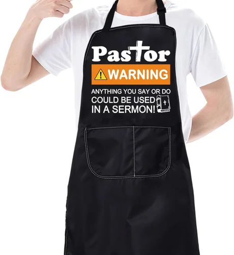 Miniatura 5 de CMNIM Delantal para pastor, regalos de agradecimiento para pastor, delantales cristianos, regalo de jubilación, para pastor, esposa, delantales
