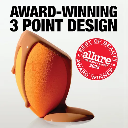 Miniatura 2 de Real Techniques Miracle Complexion Beauty Sponge Esponja Mezcladora de Maquillaje, Juego de 4 Naranja