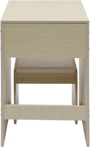 Miniatura 6 de Escritorio de tocador 3 en 1 con espejo, tocador compacto de 15.8 pulgadas con tapa abatible, mesa de maquillaje de nogal negro con taburete
