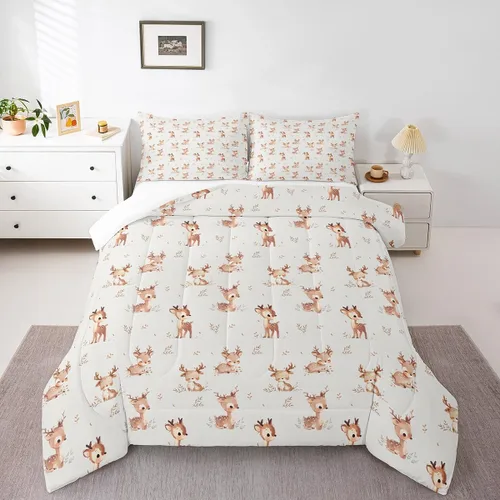 Miniatura 24 de Homewish Lindo juego de edredón de perros, juego de ropa de cama verde para niños, niñas y mujeres, edredón de verano para adultos, juego de edredón