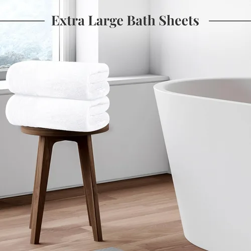 Miniatura 2 de Tens Towels Paquete de 2 toallas de baño extragrandes de 35 x 70 pulgadas, 100% algodón, más grandes y ligeras, más rápidas de secar, súper suaves
