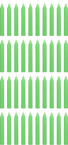 Miniatura 45 de MEGA CANDLES 20 piezas de velas cónicas mini sin perfume amarillas exquisitas, 10 cm de alto x 1 cm de diámetro, Campanas Mágicas, Encantamiento
