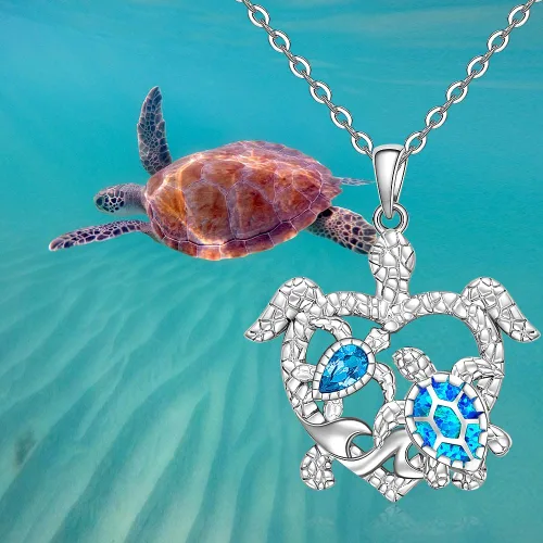 Miniatura 4 de Hummingbird Cat Turtle Necklace for Women Celtic Pentagram Pentacle Necklace Pendant 925 Sterling Silver Halloween