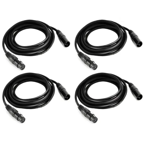 Miniatura 4 de MFL. Cable DMX flexible de 10 pies de señal de 3 pines XLR macho a hembra, cable para iluminación de escenario, luces de DJ, impedancia de 110