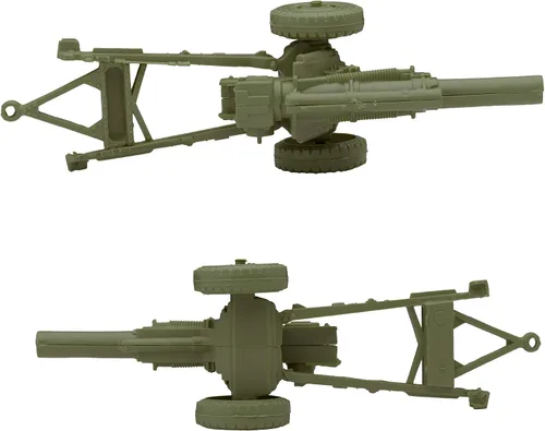 Miniatura 5 de BMC Classic Marx US obuses - azul 3pc plástico ejército hombres artillería de campo