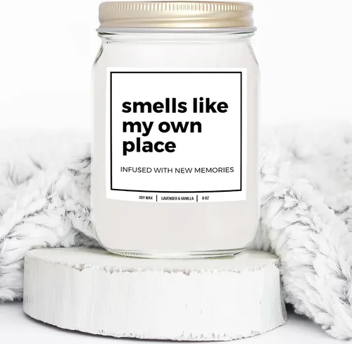 Miniatura 4 de YouNique Designs Smells Like My Own Place - Vela de 8 onzas, velas de inauguración de la casa, regalos de inauguración de la casa para regalos