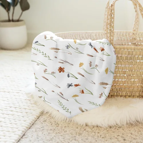 Miniatura 4 de Sweet Jojo Designs Manta para envolver al bebé con diseño floral bohemio de jardín y flores para bebé recién nacido, tejido ligero elástico