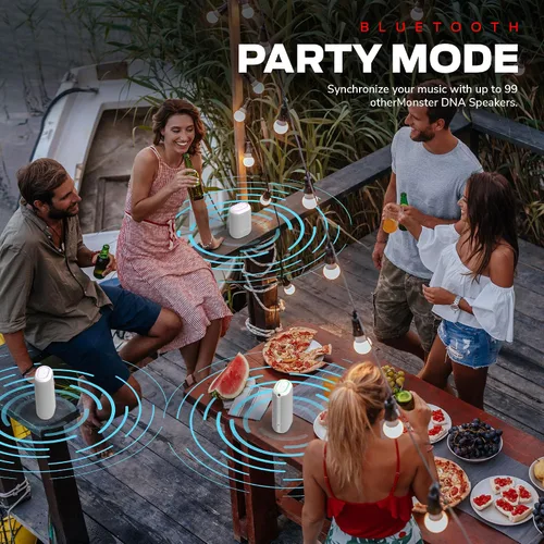 Miniatura 5 de Monster DNA Max - Altavoz Bluetooth portátil, altavoz portátil con sonido de 360 graves y almohadilla de carga inalámbrica certificada Qi de 10 W