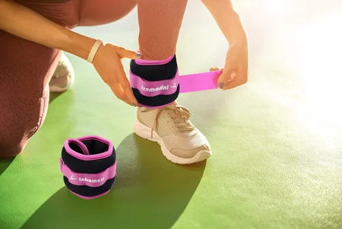 Miniatura 7 de Pesas de tobillo, 0.5/1/1.5/2/3/4/5 libras, 1 par de pesas para muñeca, brazo, pierna para mujeres, hombres, niños, para entrenamiento de fuerza