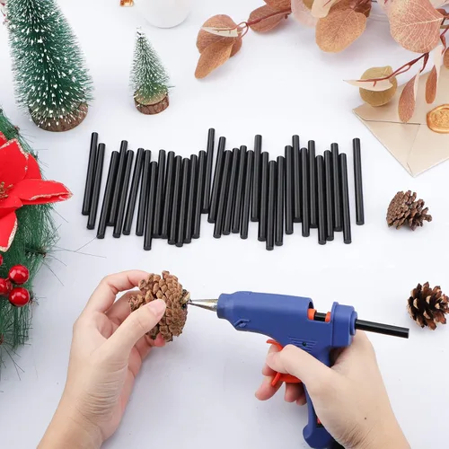 Miniatura 6 de ENPOINT Barras de pegamento termofusible negro, paquete de 36 mini varillas de EVA, 0.27 pulgadas de diámetro, 3.9 pulgadas de longitud