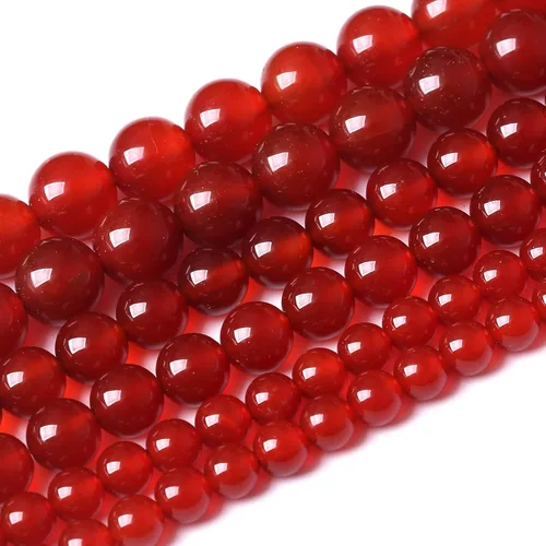 Miniatura 50 de 36 PIEZAS Cuentas de Malaquita Roja de 10 MM, Cuentas Redondas Sueltas de Gema Natural para Hacer Joyería 38 cm