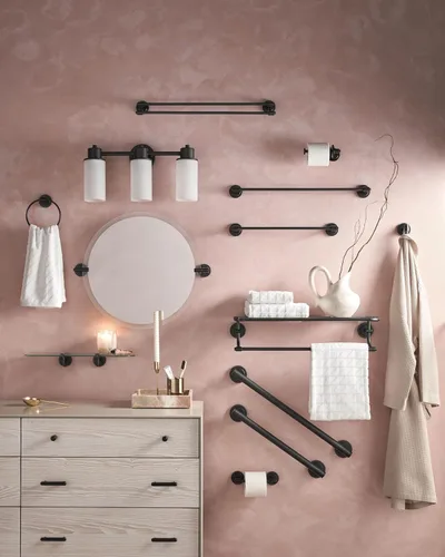 Miniatura 3 de Moen Barra de Agarre de Baño de 18 Pulgadas de Acero Inoxidable Moderna para Discapacitados o Ancianos, YG0718BL Mate negro