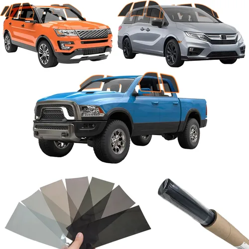 Miniatura 23 de MotoShield Pro Kit de tintado de ventana automática Personalizar sombra: Película de tinte precortada de carbono 5% - 50% para todos