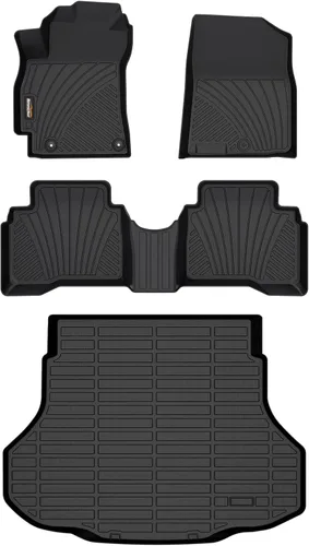 Miniatura 76 de Alfombrillas para todo tipo de clima y forro de carga para Volkswagen Atlas 2018-2025 (asiento de cubo de 6 pasajeros), juego completo de 3 filas