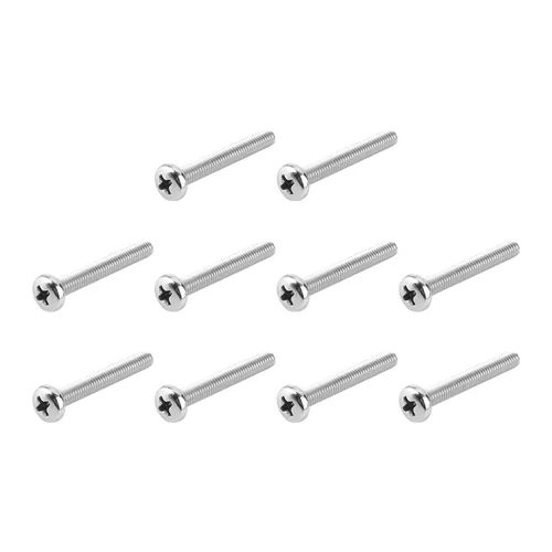 Miniatura 34 de Tornillos de máquina de jalar de perilla M4-0.028x0.197 in M4-0.028x0.197 in Tornillos de cabeza plana métrica Phillips Drive Tornillo de cabeza