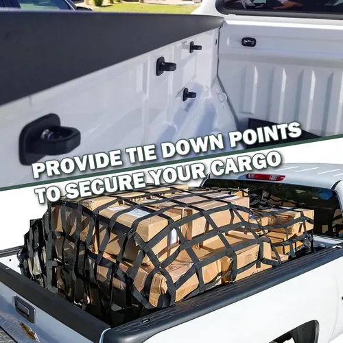 Miniatura 5 de Anclajes de amarre de aluminio para caja de camión, anclaje de pared lateral para Chevy Silverado/GMC Sierra 2007-2023, Chevy Colorado/GMC Canyon