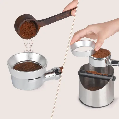 Miniatura 3 de Embudo portafiltro de espresso de aluminio Attsky, embudo dosificador de 51 mm con magnético Aluminum Construction, Strong Magnet, Lightweight