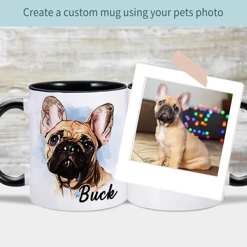 Miniatura 3 de Taza personalizada, taza de café personalizada para mascotas, tazas de fotos de perros, taza de café para amantes de los perros, taza de café