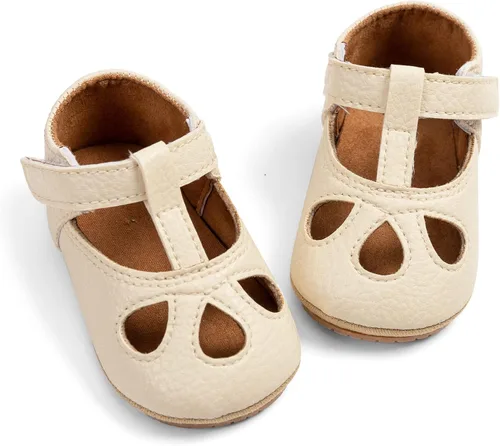 Miniatura 137 de RVROVIC Mocasines de princesa para bebé, zapatos brillantes de Mary Jane, zapatos de cuna de suela suave y ligera de primera calidad, zapatos