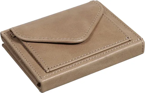 Miniatura 3 de Multiwallet con protección RFID con tarjetero con cierre a presión, Camello, Billetera triple
