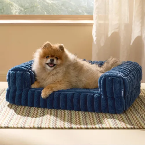 Miniatura 14 de Bedsure - Cama ortopédica para perros medianos, camas impermeables de espuma viscoelástica medianas con lados, sofá de espuma de nido de abeja