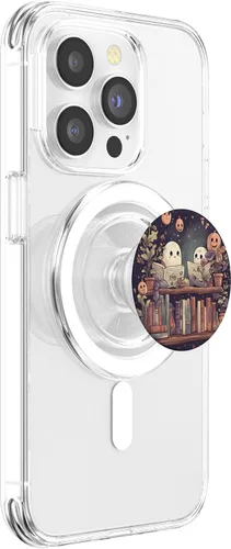 Miniatura 4 de Libros de lectura de fantasmas lindos para Halloween, bibliotecario, amantes de los libros, PopSockets MagSafe PopGrip para iPhone