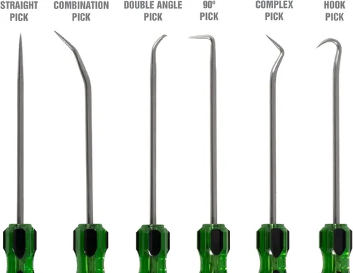 Miniatura 3 de OEMTOOLS 26545 Juego de 6 piezas de ganchos y punzones con mango de acetato, herramienta de gancho y herramienta de punzón, juego de punzones