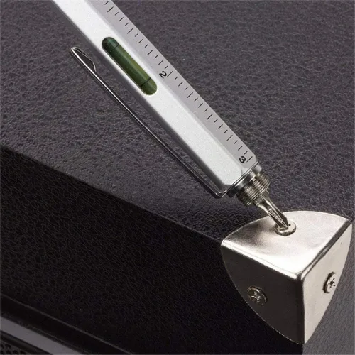 Miniatura 5 de Lápiz capacitivo, bolígrafo multiherramienta 7 en 1 [lápiz táctil para pantalla, bolígrafo, regla, nivel, destornillador Phillips y cabeza plana]