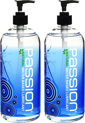 Passion Lube Lubricante Personal Natural a Base de Agua Paquete Doble, Premium, No Pegajoso, Fórmula Fácil de Limpiar para Uso Suave y Cómodo - 34