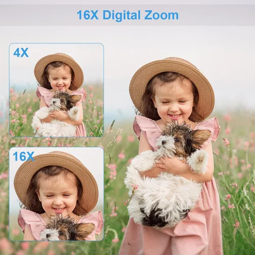 Miniatura 6 de Cámara digital para niños 1080P HD con zoom de 16X, compacta y portátil para fotografía, cámara de juguete para niños de 3 a 12 años