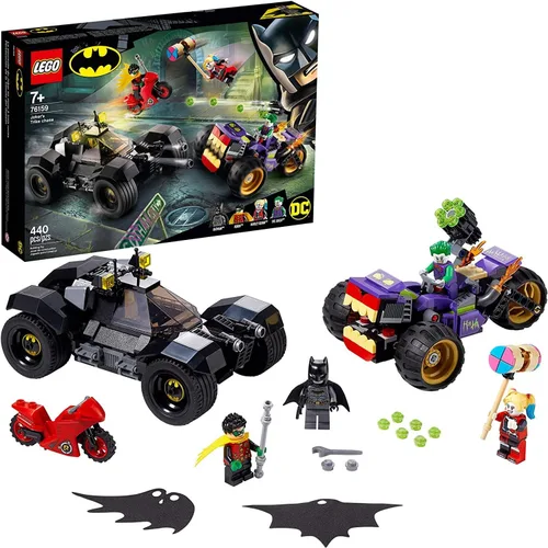 Miniatura 3 de LEGO DC Batman Joker's Trike Chase 76159 Super-Hero - Juego de autos y motocicletas, mini juguete de disparo para fanáticos de Batman, Robin, The