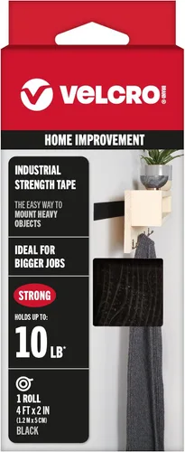 VELCRO Brand - Resistencia industrial | Uso en interiores y exteriores | Potencia de sujeción superior en superficies lisas | Tamaño 4 pies x 2